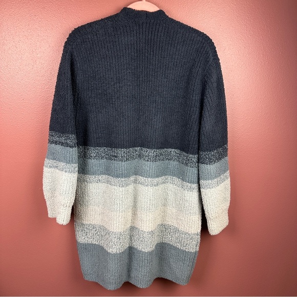 Barefoot Dreams Blue Stripe Cardigan Size Small Style BDWCC20501 Cozy Chic - Picture 6 of 6